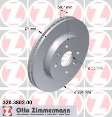 Тормозной диск ZIMMERMANN 320.3802.00