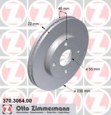 Тормозной диск ZIMMERMANN 370.3064.00