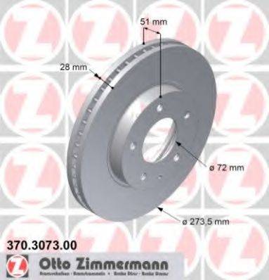 ZIMMERMANN 370307300 Тормозной диск