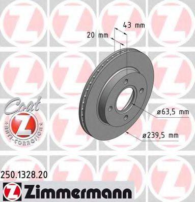 Тормозной диск ZIMMERMANN 250.1328.20