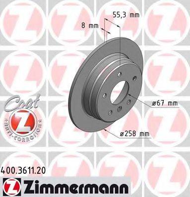 ZIMMERMANN 400361120 Тормозной диск