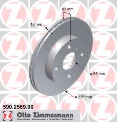 ZIMMERMANN 590256900 Тормозной диск