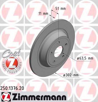 Тормозной диск ZIMMERMANN 250.1376.20