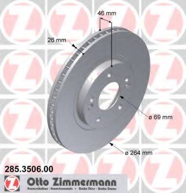 ZIMMERMANN 285350600 Тормозной диск