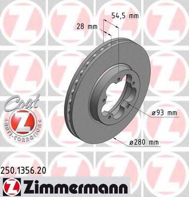 ZIMMERMANN 250135620 Тормозной диск