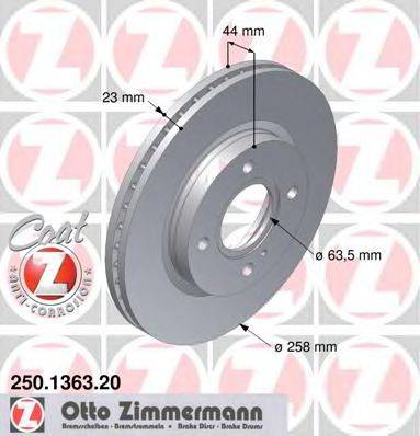 ZIMMERMANN 250136320 Тормозной диск