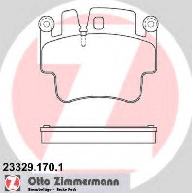 Комплект тормозных колодок, дисковый тормоз ZIMMERMANN 23329.170.9