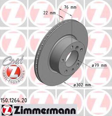 Тормозной диск ZIMMERMANN 150.1264.20