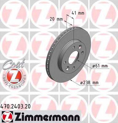 ZIMMERMANN 470240320 Тормозной диск