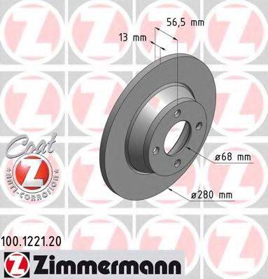 Тормозной диск ZIMMERMANN 100.1221.20