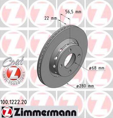 Тормозной диск ZIMMERMANN 100.1222.20