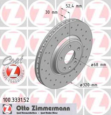 ZIMMERMANN 100333152 Тормозной диск