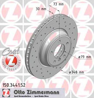 Тормозной диск ZIMMERMANN 150.3441.52