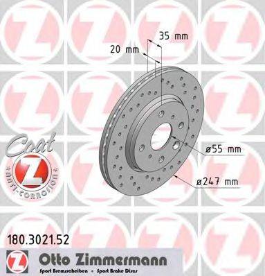 ZIMMERMANN 180302152 Тормозной диск