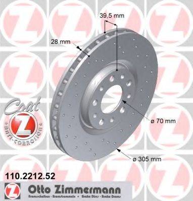 ZIMMERMANN 110221252 Тормозной диск