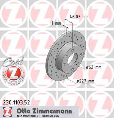 ZIMMERMANN 230110352 Тормозной диск