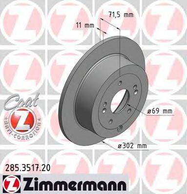 Тормозной диск ZIMMERMANN 285.3517.20