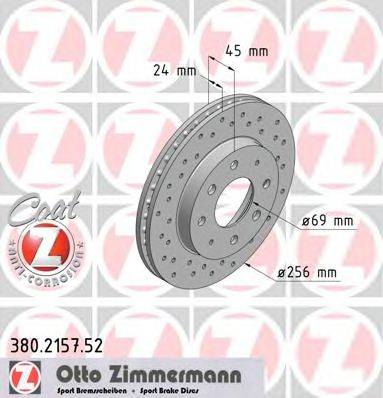 Тормозной диск ZIMMERMANN 380.2157.52