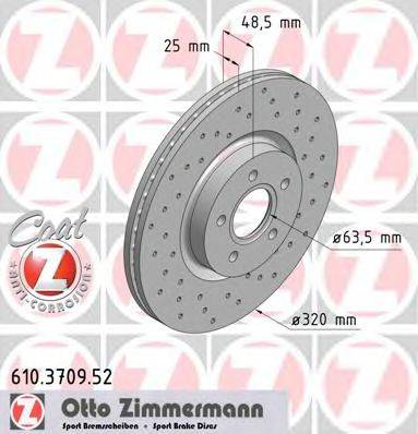 ZIMMERMANN 610370952 Тормозной диск