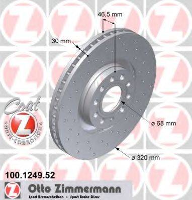 ZIMMERMANN 100124952 Тормозной диск