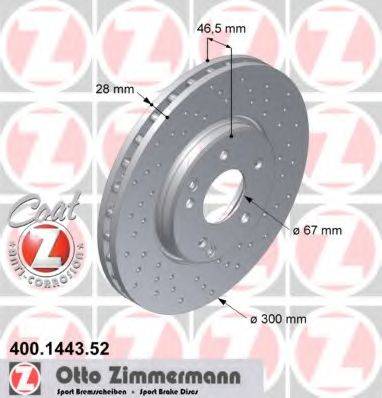 ZIMMERMANN 400144352 Тормозной диск