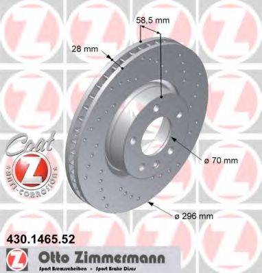 Тормозной диск ZIMMERMANN 430.1465.52