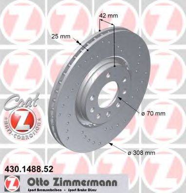Тормозной диск ZIMMERMANN 430.1488.52