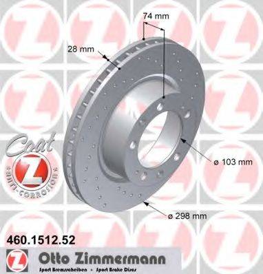 Тормозной диск ZIMMERMANN 460.1512.52