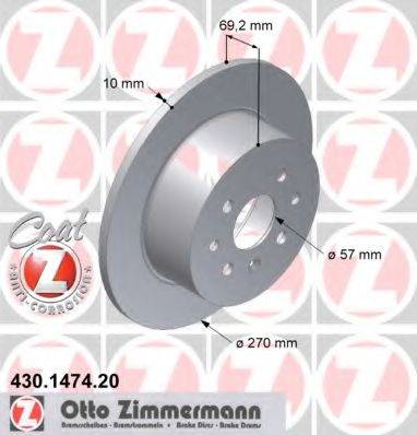 Тормозной диск ZIMMERMANN 430.1474.20