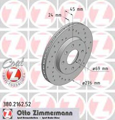 ZIMMERMANN 380216252 Тормозной диск