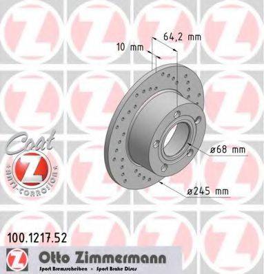 Тормозной диск ZIMMERMANN 100.1217.52