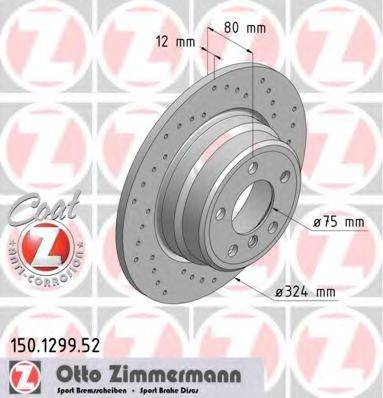 ZIMMERMANN 150129952 Тормозной диск