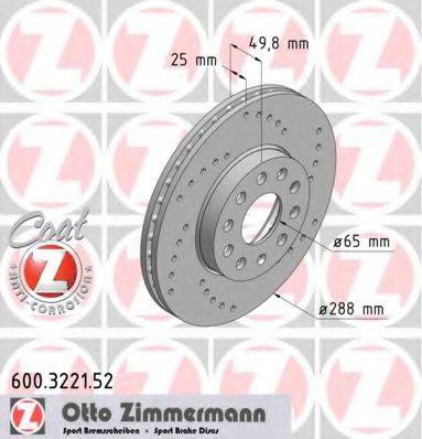 ZIMMERMANN 600322152 Тормозной диск