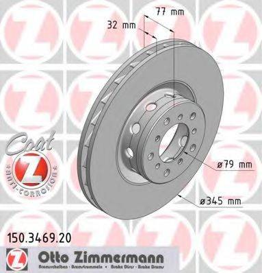 Тормозной диск ZIMMERMANN 150.3469.20