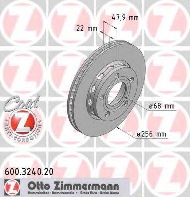 Тормозной диск ZIMMERMANN 600.3240.20