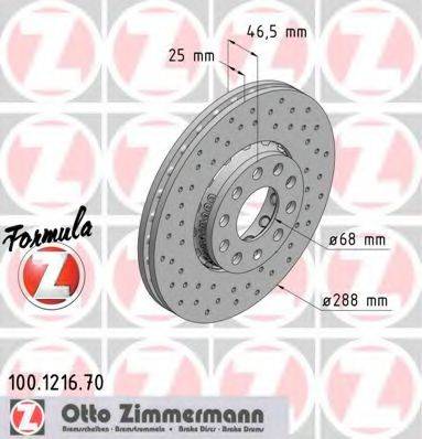 Тормозной диск ZIMMERMANN 100.1216.70