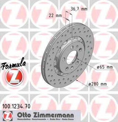Тормозной диск ZIMMERMANN 100.1234.70