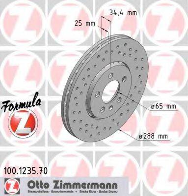 Тормозной диск ZIMMERMANN 100.1235.70