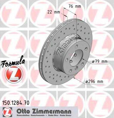 Тормозной диск ZIMMERMANN 150.1284.70