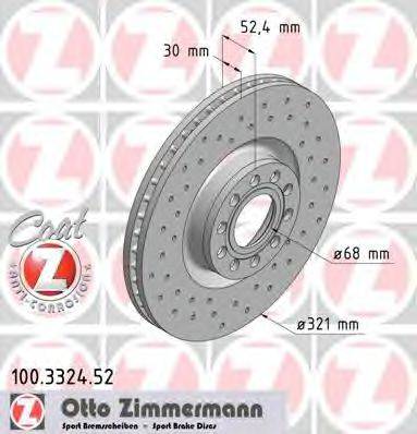 ZIMMERMANN 100332452 Тормозной диск