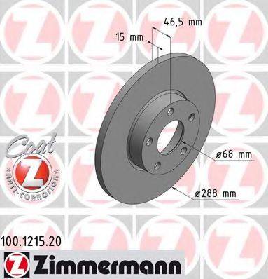 ZIMMERMANN 100121520 Тормозной диск