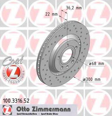 ZIMMERMANN 100331652 Тормозной диск