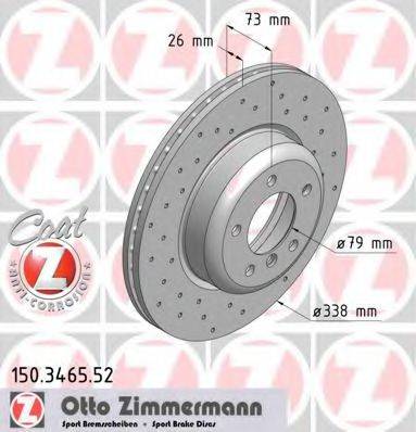 Тормозной диск ZIMMERMANN 150.3465.52