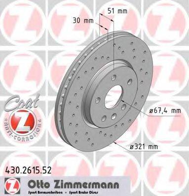 ZIMMERMANN 430261552 Тормозной диск