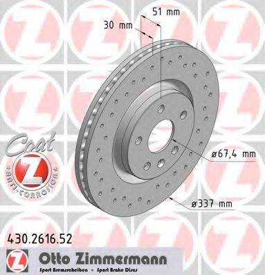 ZIMMERMANN 430261652 Тормозной диск