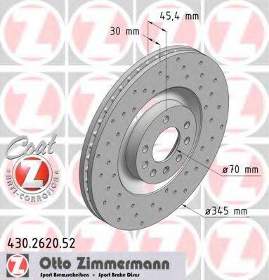 Тормозной диск ZIMMERMANN 430.2620.52