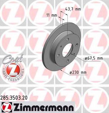 ZIMMERMANN 285350320 Тормозной диск