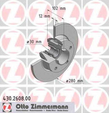 Тормозной диск ZIMMERMANN 430.2608.00