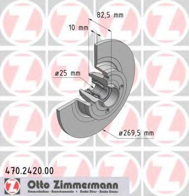 Тормозной диск ZIMMERMANN 470.2420.00