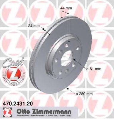 Тормозной диск ZIMMERMANN 470.2431.20